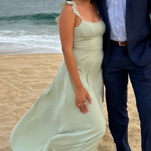 Green bridesmaid dress